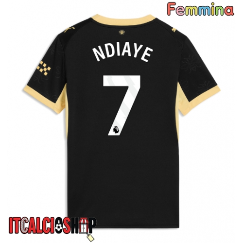 Manchester City Iliman Ndiaye #7 Seconda Maglia Femmina 2026-27 Manica Corta